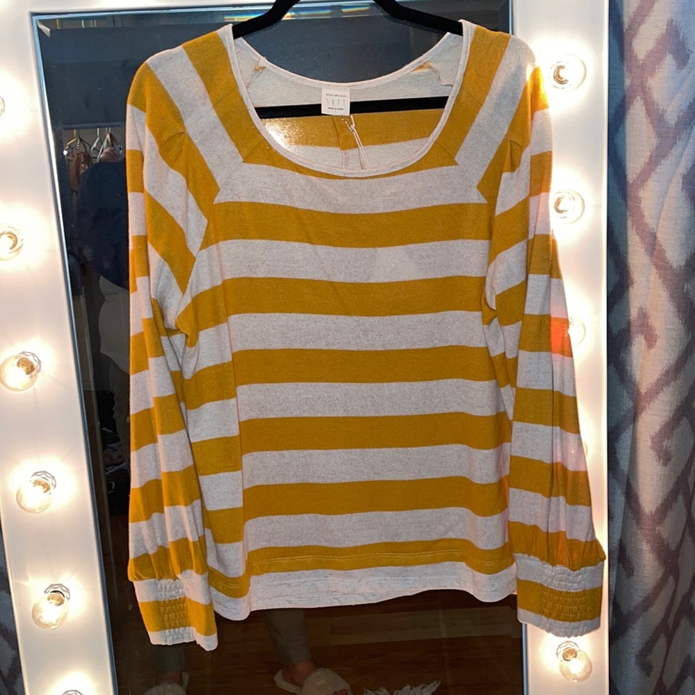 Womens striped yellow top